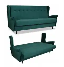 Zielona sofa rozkładana