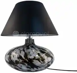 ZUMA LINE Lampa stołowa ADANA KREZLE 5525BK szklana, dekoracyjna oprawa z czarnym kloszem