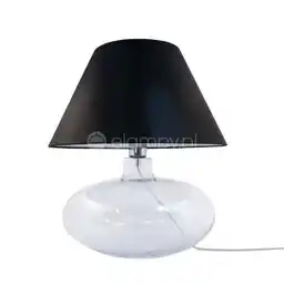 ZUMA LINE Lampa stołowa ADANA TRANSPARENT 5519BK szklana oprawa z czarnym kloszem