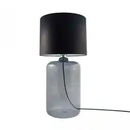 ZUMA LINE Lampa stołowa AMARSA GRAFIT 5510BK szklana, dymiona oprawa z czarnym kloszem