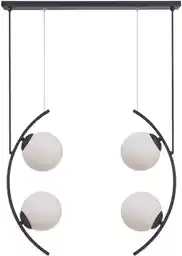 ZUMA LINE Lampa wisząca HELIX 5016 oprawa w kolorze czarnym z białymi kloszami