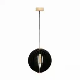 ZUMA LINE Lampa wisząca ORB 7510144 drewniana oprawa