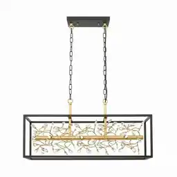 ZUMA LINE Lampa wisząca SPRING P0578-06C-P7TF oprawa w kolorze czerni i złota