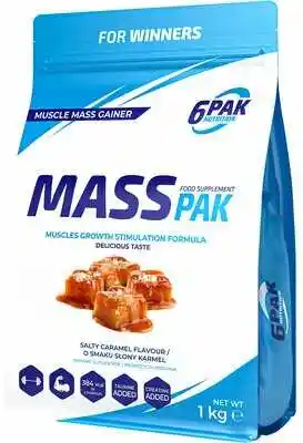 6pak Gainer Mass Pak Słony karmel (1000 g)