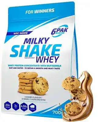 6pak Odżywka białkowa Milky Shake Whey Ciasteczkowy 700 g