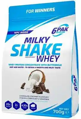 6pak Odżywka białkowa Milky Shake Whey Czekoladowo-kokosowy 700 g