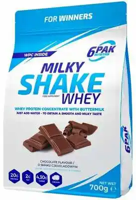 6pak Odżywka białkowa Milky Shake Whey Czekoladowy 700 g