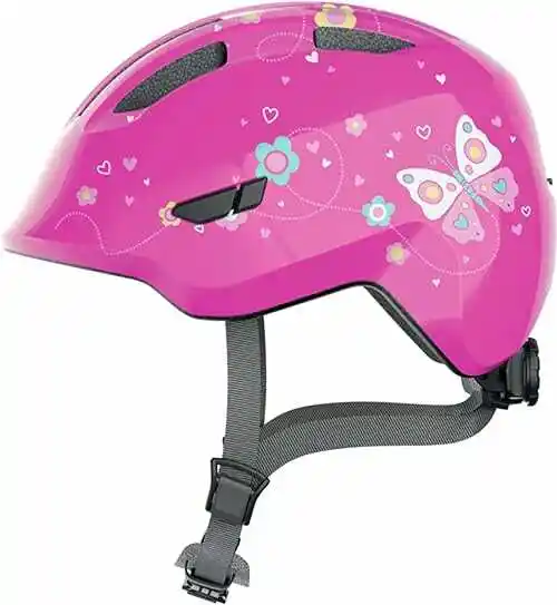 Abus Kask rowerowy dziecięcy Smiley 3.0 pink butterfly