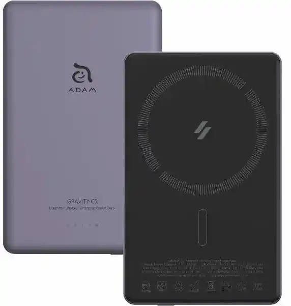 Adam Elements Gravity C5 - magnetyczny powerbank bezprzewodowy 5000 mAh fioletowy