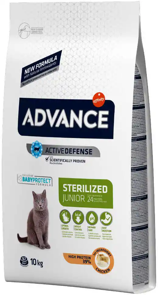 Affinity Advance Junior Junior Sterilized karma dla młodszych kociąt sterylizowana kurczakiem 10 kg sucha