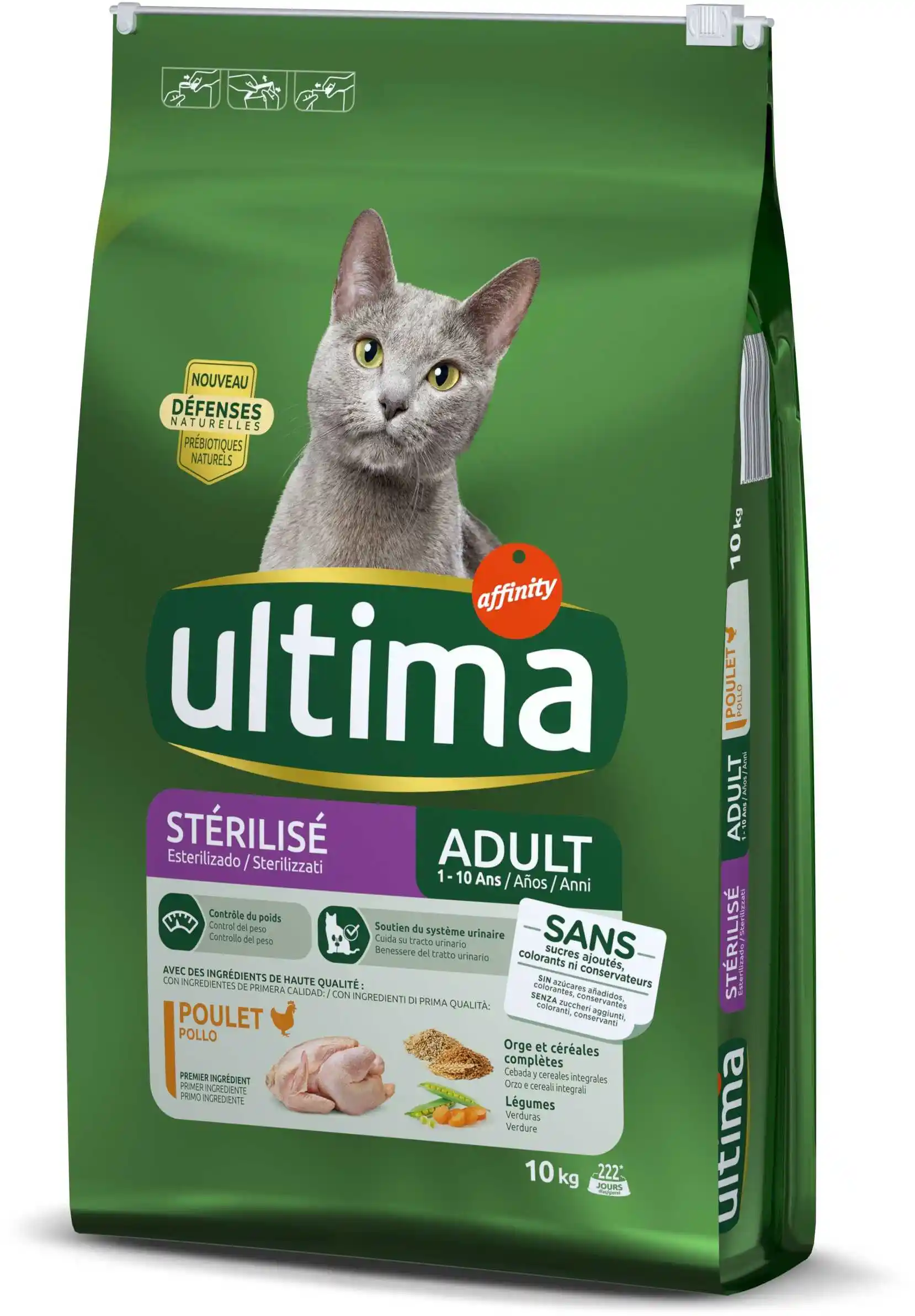 Affinity Ultima Ultima Cat Sterilized kurczak i jęczmień - 10 kg karma sucha