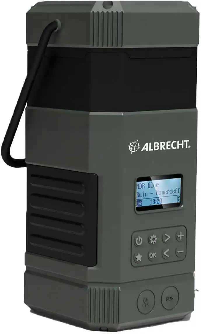 Albrecht Radio alarmowe Powerbank Dr 114 Fm/dab+ dynamo solar latarka DR114