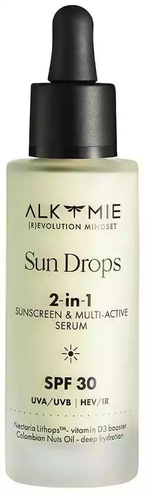 Alkmie Sun Drops SPF30 2w1 Ochrona przeciwsłoneczna i multiaktywne serum 30ml