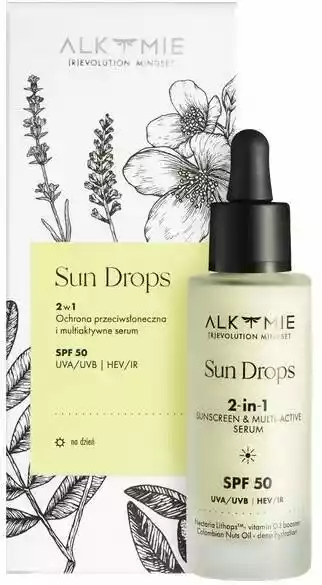 Alkmie Sun Drops SPF50 2w1 Ochrona przeciwsł. i multiaktywne serum 30ml