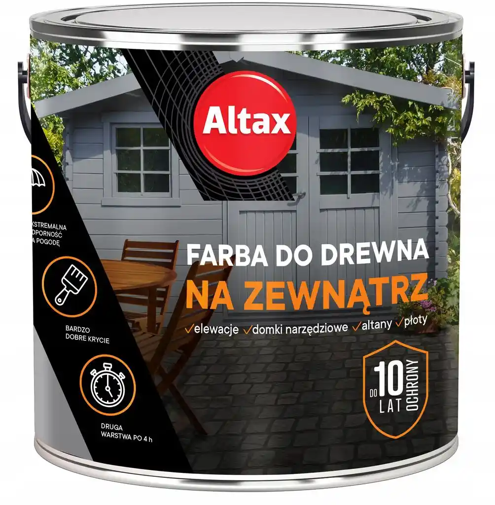 ALTAX Farba do drewna na zewnątrz 2,5L biały półmat