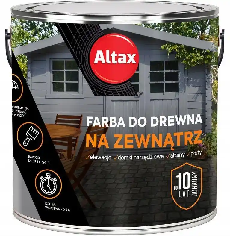 ALTAX Farba do drewna na zewnątrz 2,5L biały połysk