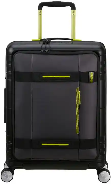 American Tourister Walizka kabinowa Hello Cabin Exp Coated black lime 149417-A185