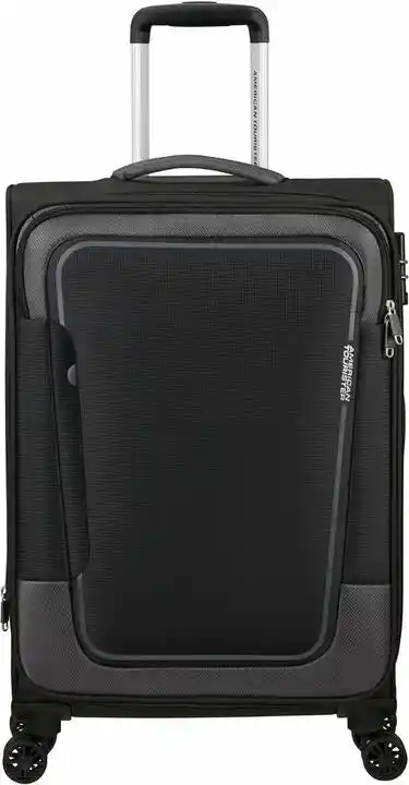 American Tourister Walizka średnia Pulsonic asphalt black 146517-4023