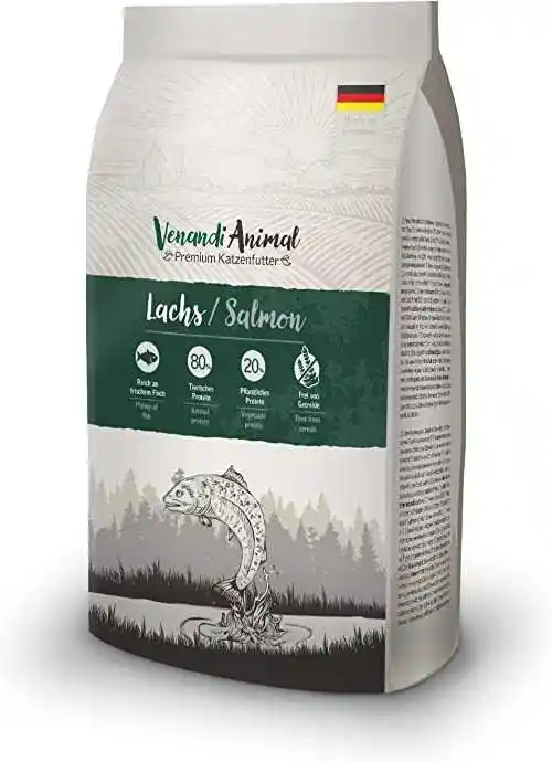 Animal Adventure Gmbh Venandi Animal Sucha karma dla kotów łososia bez zboża z dużą ilością świeżego łososia 1,5 kg