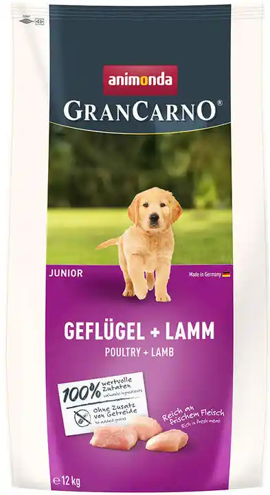 Animonda Grancarno Junior, drób i jagnięcina - 12 kg