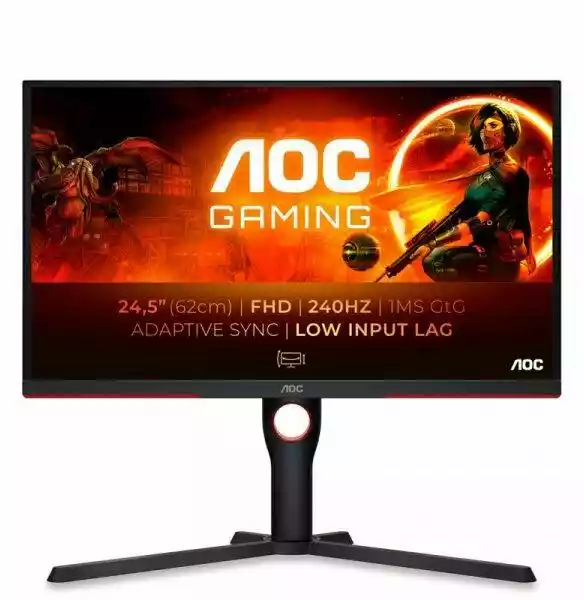 AOC 25G3ZM/BK 24 cali Full HD VA 240Hz 0,5ms Gamingowy monitor LED