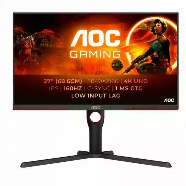 AOC U27G3X/BK 27 cali 4K IPS 160Hz 1ms Gamingowy monitor LED