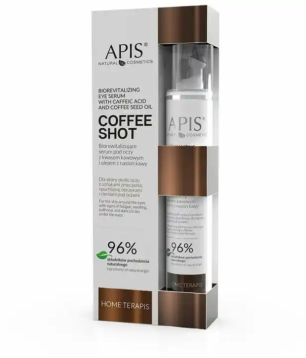 Apis Coffee Shot Home Terapis Biorewitalizujące serum pod oczy z kwasem kawowym i olejem z nasion kawy 10ml