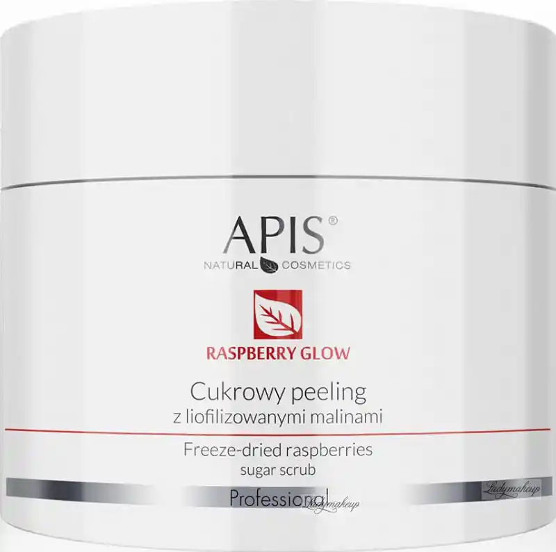 APIS Cukrowy peeling z liofilizowanymi malinami 220g