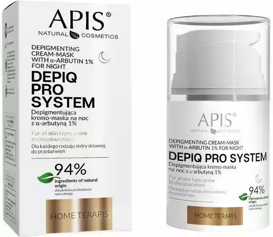 APIS Depiq Pro System Depigmentująca kremo-maska na noc z arbutyną 1% 50ml