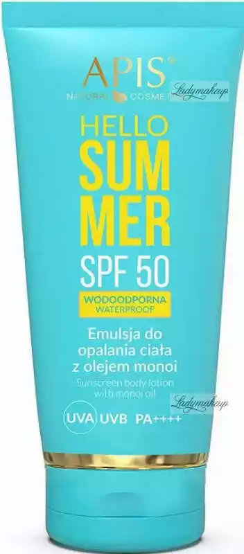 Apis Hello Summer Emulsja do opalania z olejem monoi SPF50, 200ml