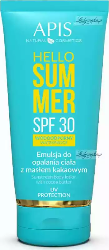 APIS Hello Summer SPF30, Emulsja do opalania ciała z masłem kakaowym 200ml