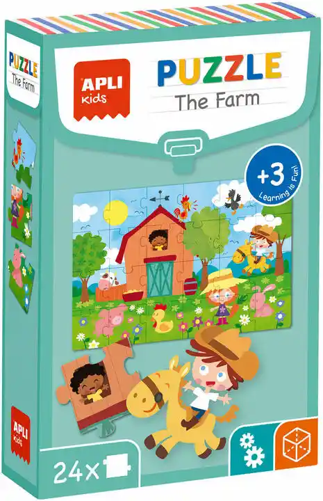 Apli Kids Puzzle Edukacyjne 24 Elementy - Farma