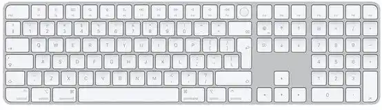 Apple Magic Keyboard z Touch ID i polem numerycznym Biały Klawiatura membranowa