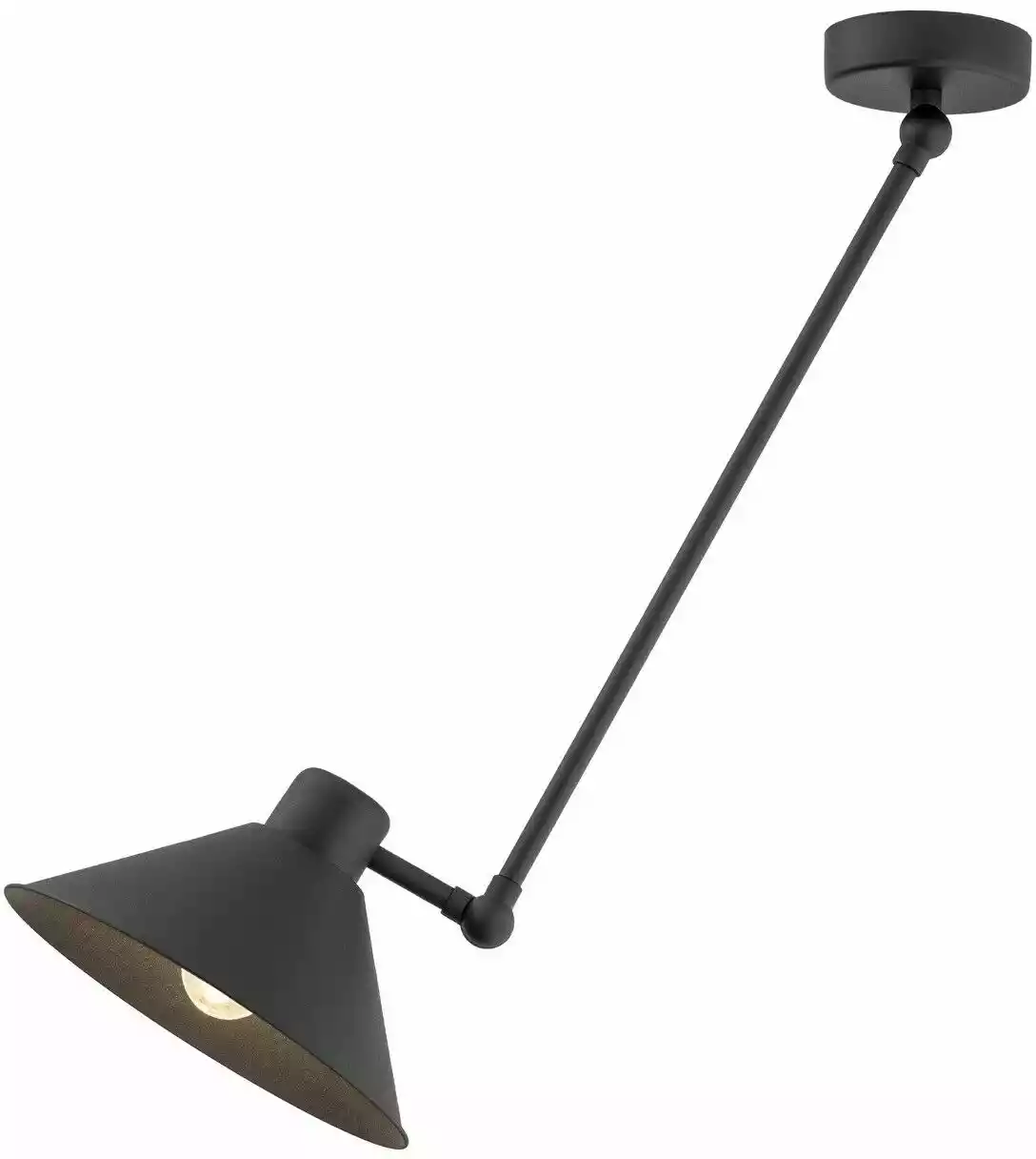 Argon Lampa loft wisząca ALTEA 4074 czarna regulowana