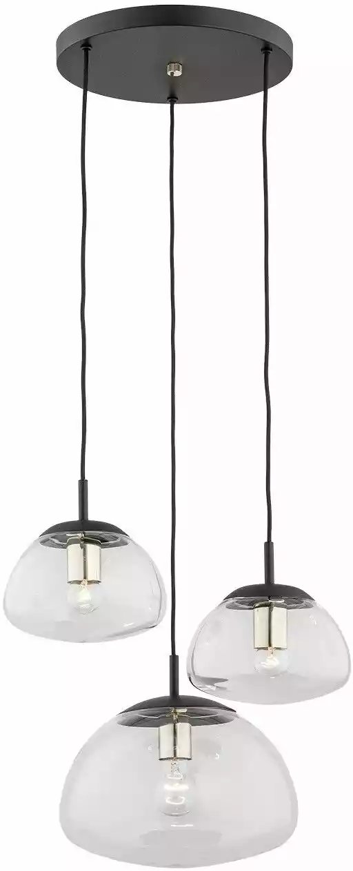 Argon Lampa nad stół designerska wisząca potrójna TRINI 1492 elegancka czarna