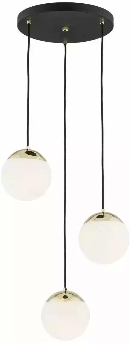 Argon Lampa nad stół stylowa wisząca LIVIA 1417 mirror ball srebrna na kole