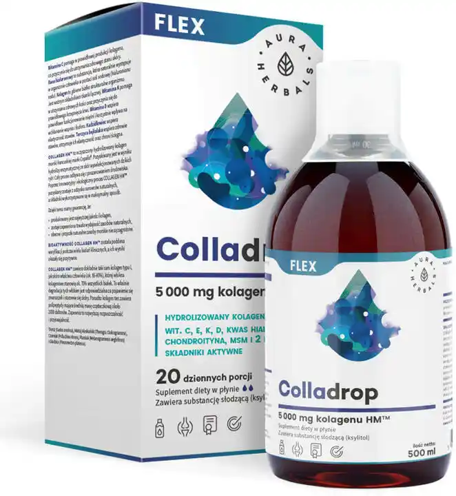 Aura Herbals Colladrop Flex kolagen morski 5000mg 500ml