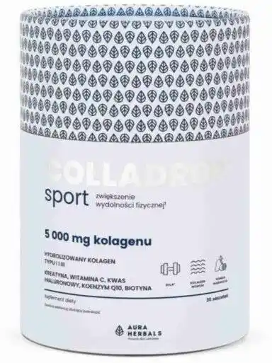 Aura Herbals Colladrop Sport kolagen morski 5000 mg - 30 saszetek