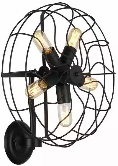 Azzardo Kinkiet loft FAN czarny AZ1349