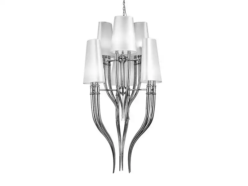 Azzardo Lampa designerska wisząca DIABLO 3+3 biała AZ0173