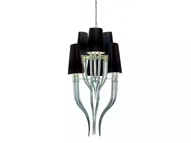 Azzardo Lampa designerska wisząca DIABLO 3+3 czarna AZ1417