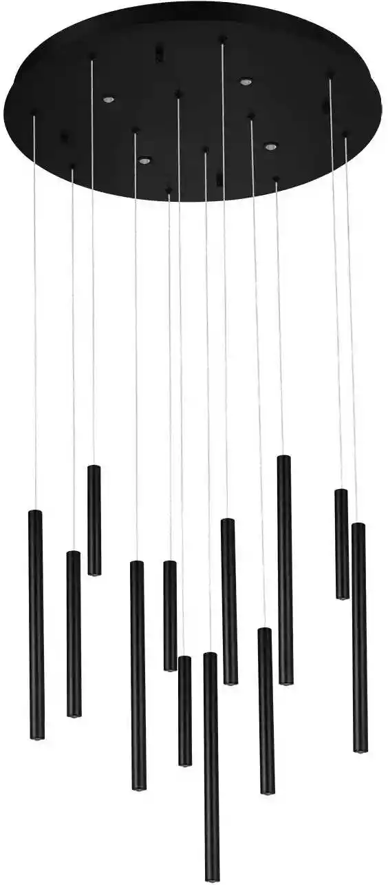 AZzardo Lampa wisząca ILIOS 12 3-STEP DIMM czarna AZ5744