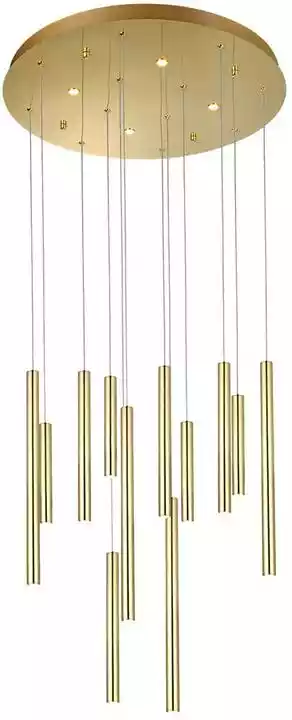 AZzardo Lampa wisząca ILIOS 12 3-STEP DIMM złota AZ5745