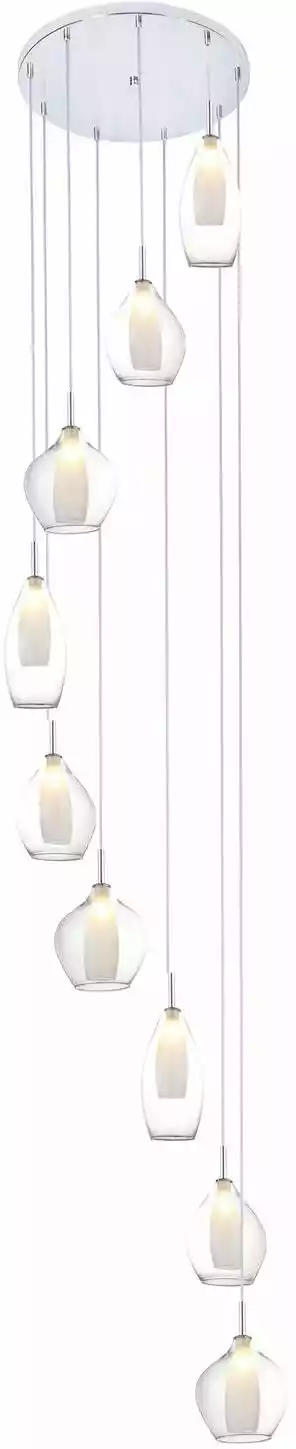 AZzardo Lampa wisząca nowoczesna Amber Milano 9 chrom AZ3102