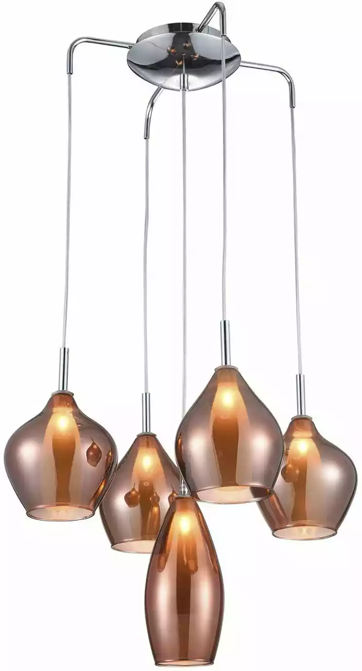 AZzardo Lampa wisząca nowoczesna Amber Milano miedziana AZ3172