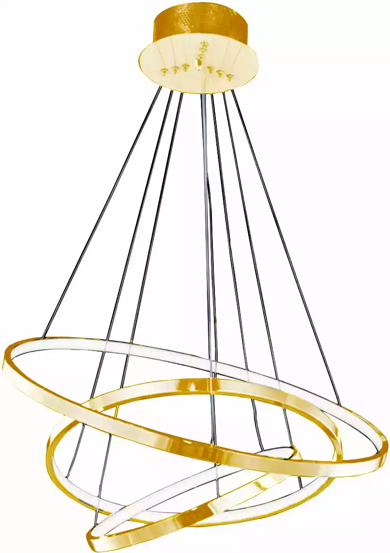 Azzardo Lampa wisząca RING WHEEL 3 złota AZ2918