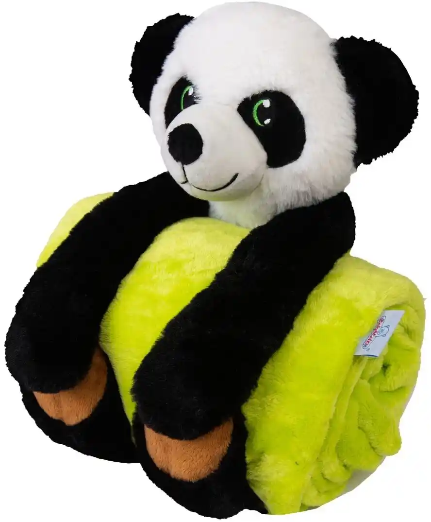 Babymatex Kocyk dziecięcy Carol z pluszakiem panda 80x100cm