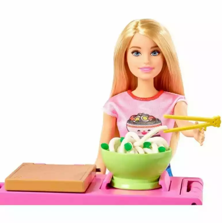 Barbie Domowy makaron Zestaw z lalką, akcesoriami i masą plastyczną GHK43