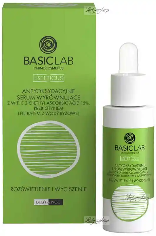 BasicLab Antyoksydacyjne Serum Wyrównujące Specjalistyczne serum z witaminą C 15proc. 30ml