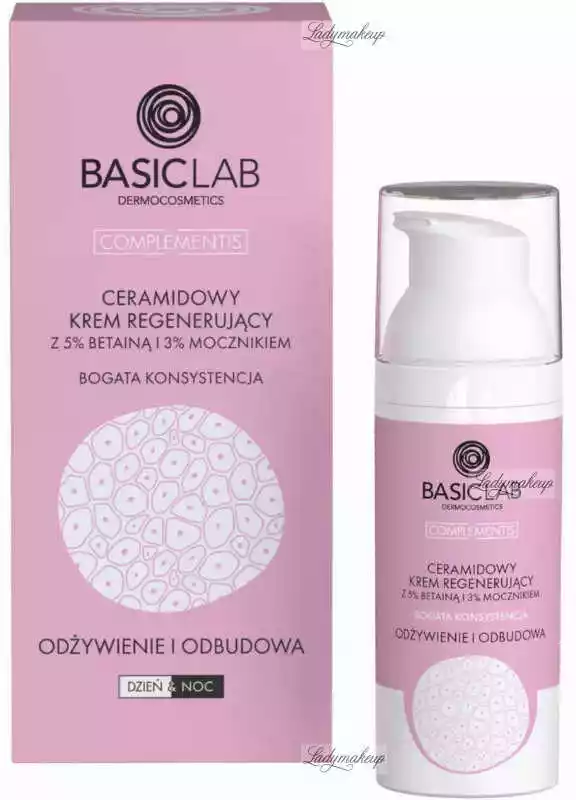 BasicLab Dermocosmetics Krem regenerujący z 5% Prebiotykiem 3% Pantenolem lekka konsystencja 50ml